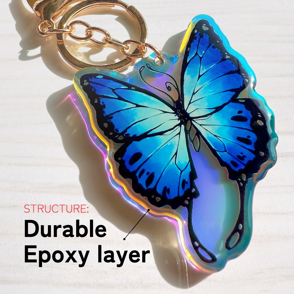 VALKOREY Gold & Blue Butterfly | Keychain